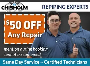 greenville Repiping Chisholm Plumbing, Air & Electric