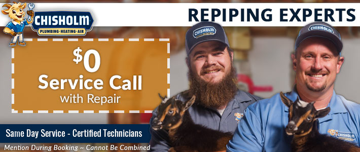 greenville Repiping Chisholm Plumbing, Air & Electric